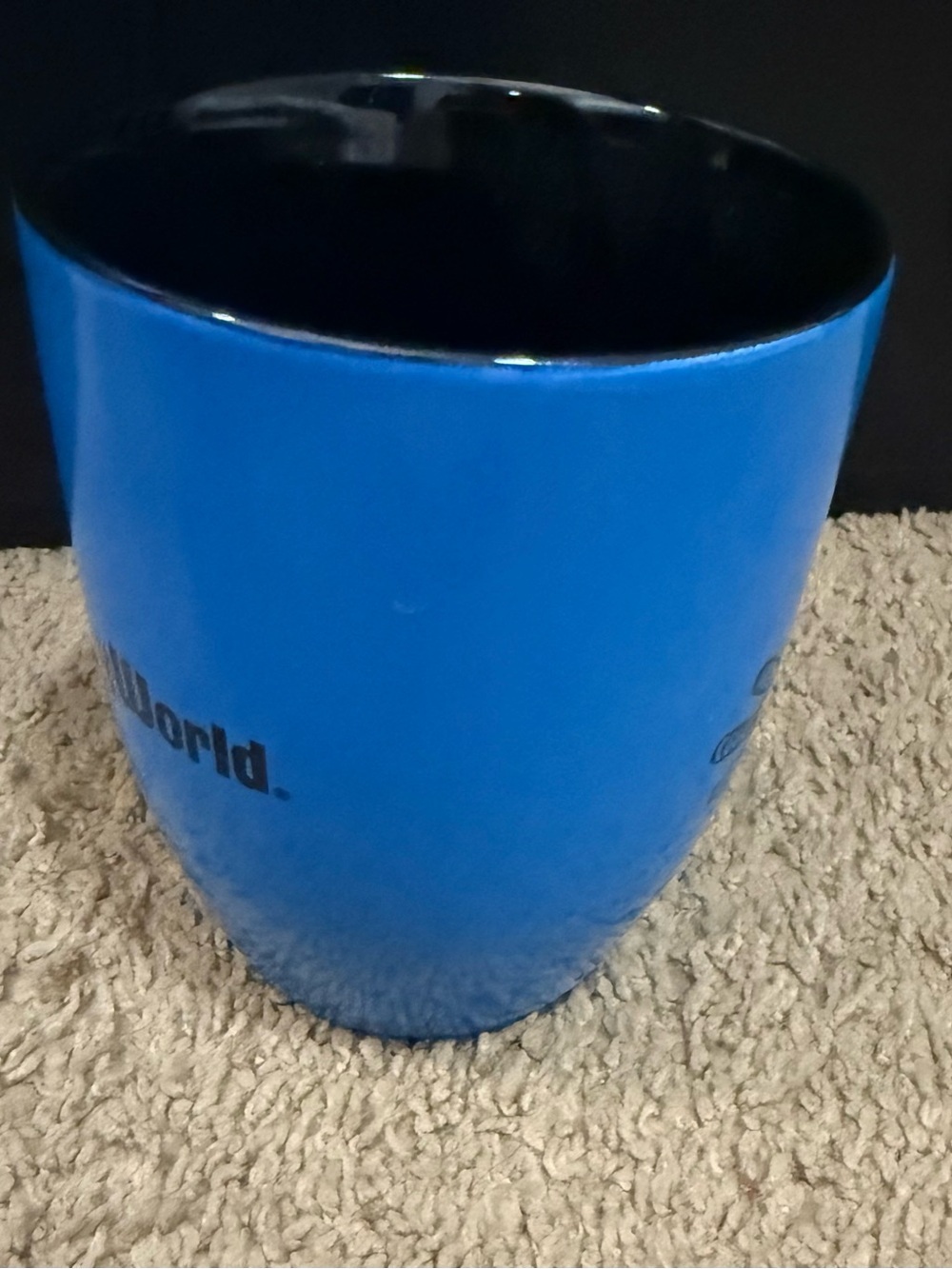 Disney Blue Mickey Word Art Ceramic Mug with Black Handle - Picture 2 of 5